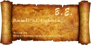 Baumöhl Eudoxia névjegykártya
